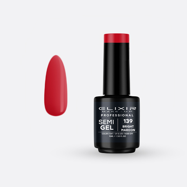 139 SemiGel Color Bright Maroon ELIXIR 15ml