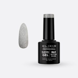 861 SemiGel Glitter Silver ELIXIR 8ml