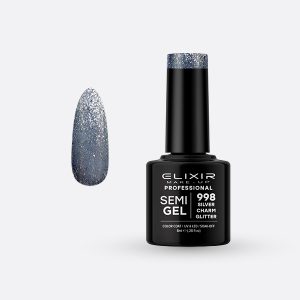 998 SemiGel Silver Charm Glitter ELIXIR 8ml