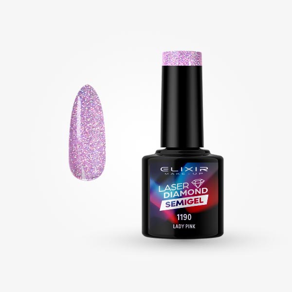 LASER DIAMOND POLUTRAJNI LAK ZA NOKTE 8ML – #1190 (LADI PINK)