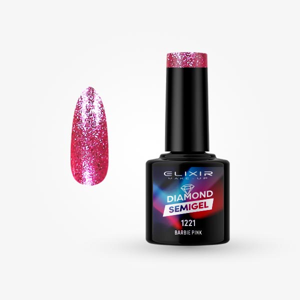 DIJAMANTSKI POLUTRAJNI LAK ZA NOKTE 8ML – #1221 (BARBIE PINK)