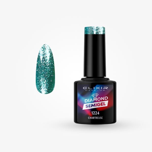 DIJAMANTSKI POLUTRAJNI LAK ZA NOKTE 8ML – #1224 (CHARTREUSE)