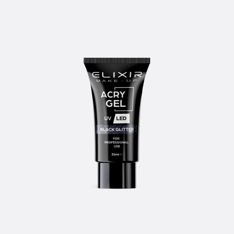 AcryGel #715 – Black Glitter – 30gr