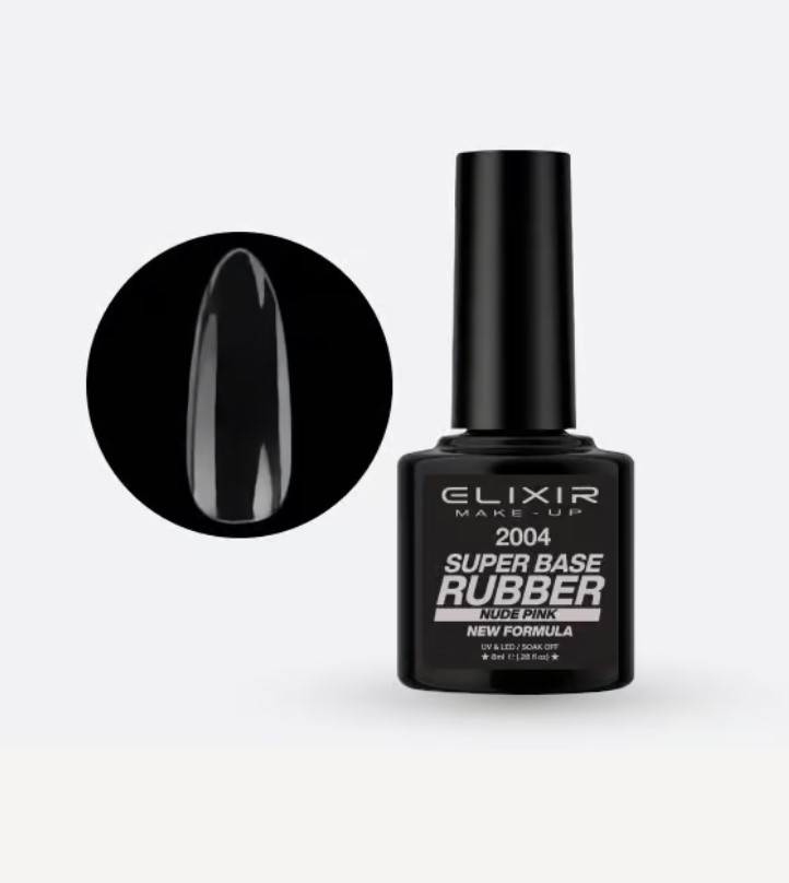 Super Rubber Base Coat 8ml– #2004 (Nude Pink) New Formula